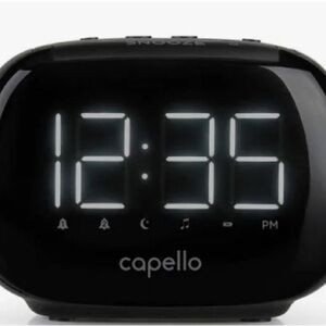 Capello Sleep & Charge Alarm Clock Dual USB Phone Charger AM/FM Radio CR22 - NEW